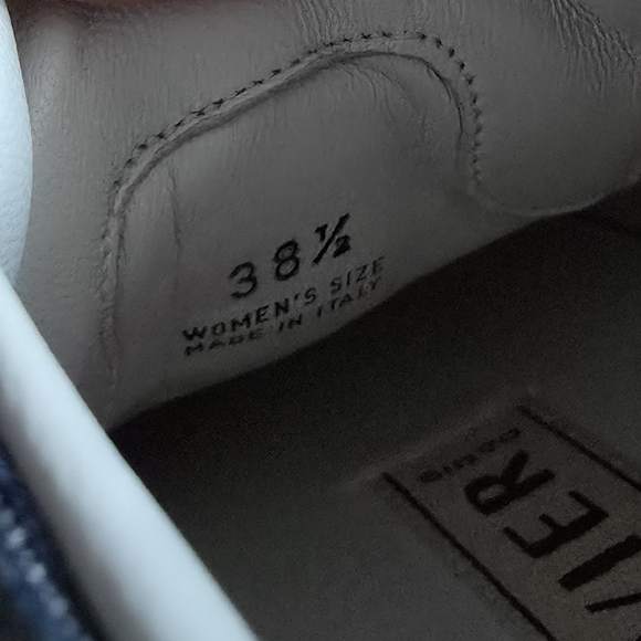 Roger Vivier Viv Crystal Buckle Skate Platform Sneakers Denim - Picture 6 of 7